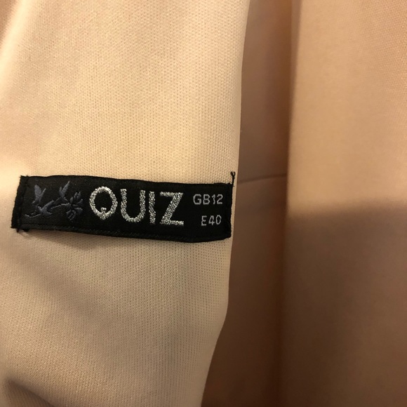 EUC Quiz Sleeveless Sequin Full length Gown - Champagne Gold w/Peachy/Rose Tones - Picture 13 of 13